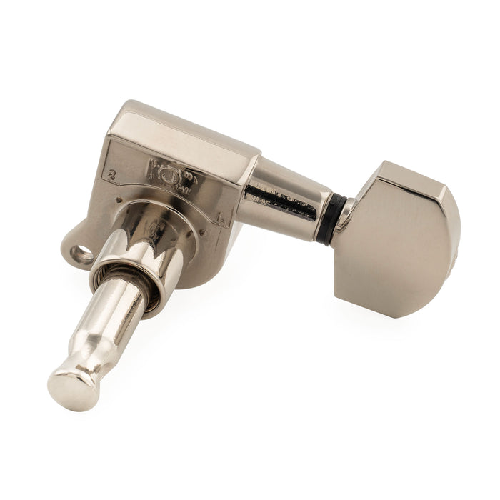 Musiclily Pro R18K-16 Left-Handed 6-in-line 18:1 Ratio Full Sealed Machine Heads Tuners Tuning Pegs Keys with Hex Button for Strat Tele Style Electric Guitar