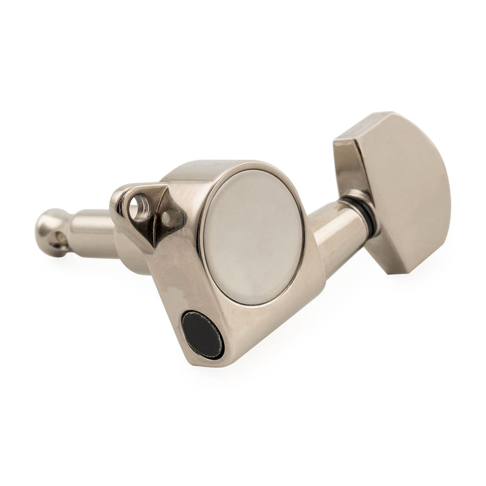 Musiclily Pro R18K-16 Left-Handed 6-in-line 18:1 Ratio Full Sealed Machine Heads Tuners Tuning Pegs Keys with Hex Button for Strat Tele Style Electric Guitar