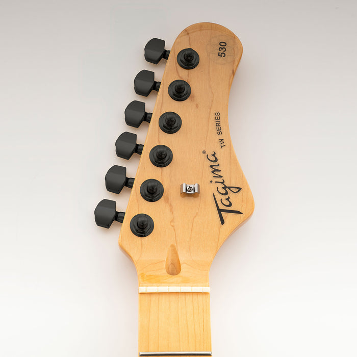 Musiclily Pro R18K-17 Single 18:1 Ratio Full Sealed Machine Head Bass Side Tuner Tuning Peg Key with Hex Button for Strat Tele Style Electric Guitar