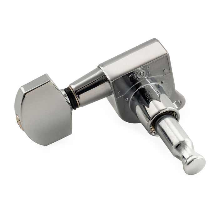 Musiclily Pro R18K-17 Single 18:1 Ratio Full Sealed Machine Head Bass Side Tuner Tuning Peg Key with Hex Button for Strat Tele Style Electric Guitar