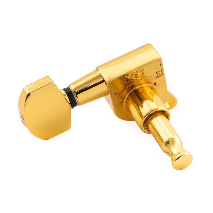 Musiclily Pro R18K-17 Single 18:1 Ratio Full Sealed Machine Head Bass Side Tuner Tuning Peg Key with Hex Button for Strat Tele Style Electric Guitar