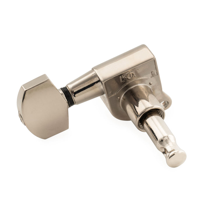 Musiclily Pro R18K-17 6-in-line 18:1 Ratio Full Sealed Machine Heads Tuners Tuning Pegs Keys with Hex Button for Strat Tele Style Electric Guitar