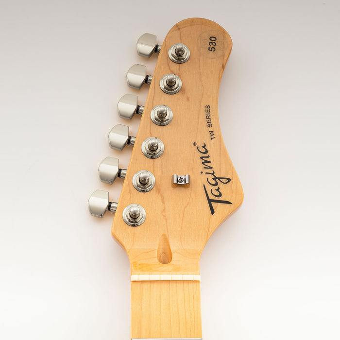 Musiclily Pro R18K-17 Single 18:1 Ratio Full Sealed Machine Head Bass Side Tuner Tuning Peg Key with Hex Button for Strat Tele Style Electric Guitar