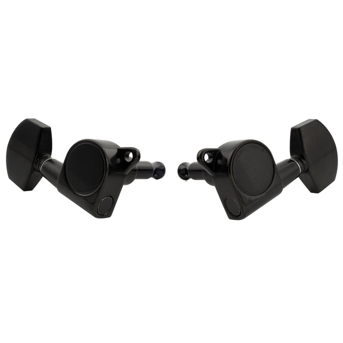 Musiclily Pro R18K-18 3R3L 18:1 Ratio Full Sealed Machine Heads Tuners Tuning Pegs Keys with Big Hex Button for Acoustic Electric Guitar