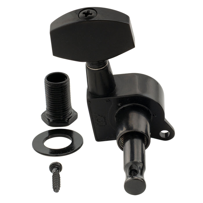 Musiclily Pro R18K-18 Single 18:1 Ratio Full Sealed Machine Head Treble Side Tuner Tuning Peg Key with Big Hex Button for Acoustic Electric Guitar