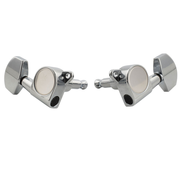 Musiclily Pro R18K-18 3R3L 18:1 Ratio Full Sealed Machine Heads Tuners Tuning Pegs Keys with Big Hex Button for Acoustic Electric Guitar