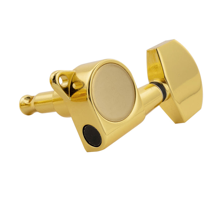 Musiclily Pro R18K-18 Single 18:1 Ratio Full Sealed Machine Head Treble Side Tuner Tuning Peg Key with Big Hex Button for Acoustic Electric Guitar