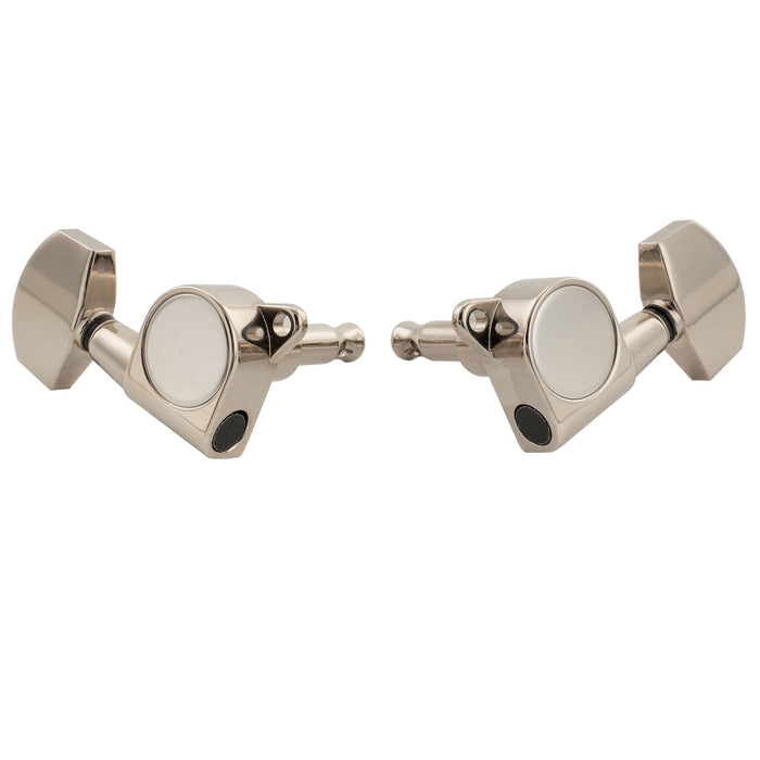 Musiclily Pro R18K-18 3R3L 18:1 Ratio Full Sealed Machine Heads Tuners Tuning Pegs Keys with Big Hex Button for Acoustic Electric Guitar