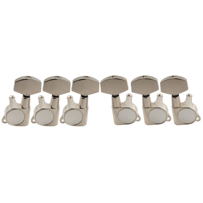 Musiclily Pro R18K-18 3R3L 18:1 Ratio Full Sealed Machine Heads Tuners Tuning Pegs Keys with Big Hex Button for Acoustic Electric Guitar