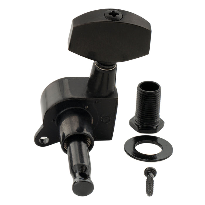 Musiclily Pro R18K-18 Single 18:1 Ratio Full Sealed Machine Head Bass Side Tuner Tuning Peg Key with Big Hex Button for Acoustic Electric Guitar
