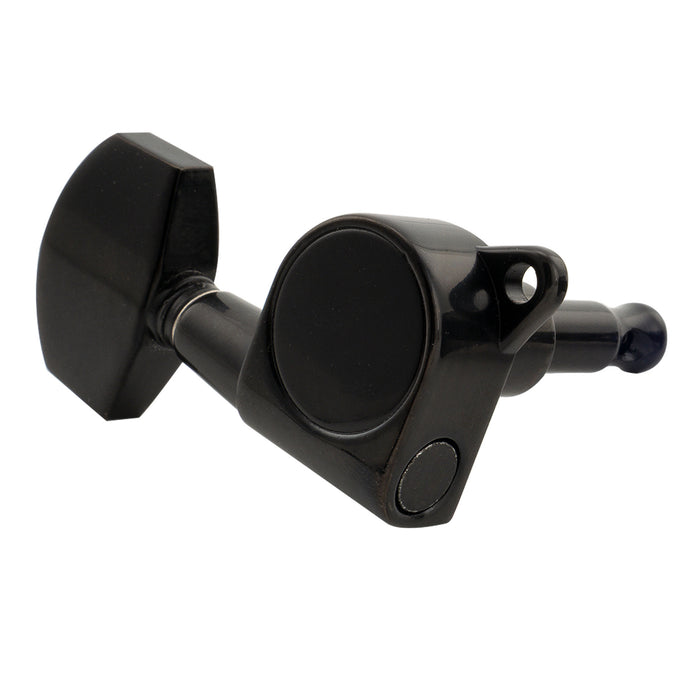 Musiclily Pro R18K-18 Single 18:1 Ratio Full Sealed Machine Head Bass Side Tuner Tuning Peg Key with Big Hex Button for Acoustic Electric Guitar