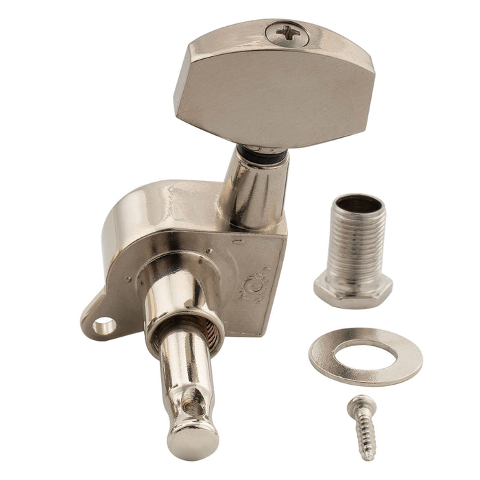 Musiclily Pro R18K-18 Single 18:1 Ratio Full Sealed Machine Head Bass Side Tuner Tuning Peg Key with Big Hex Button for Acoustic Electric Guitar