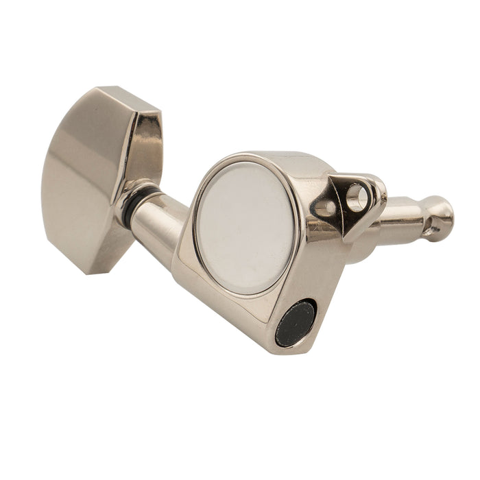 Musiclily Pro R18K-18 Single 18:1 Ratio Full Sealed Machine Head Bass Side Tuner Tuning Peg Key with Big Hex Button for Acoustic Electric Guitar