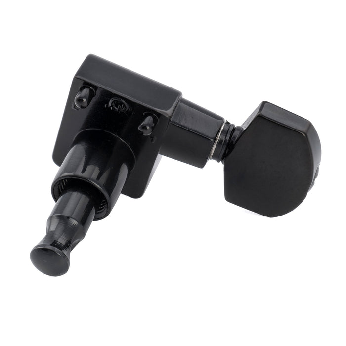Musiclily Pro R18K-19 Single 18:1 Ratio 2-Pin Full Sealed Guitar Tuner Treble Side 19mm Post Machine Head Tuning Peg Key with Hex Button for Fender Strat Tele Style Electric Guitar
