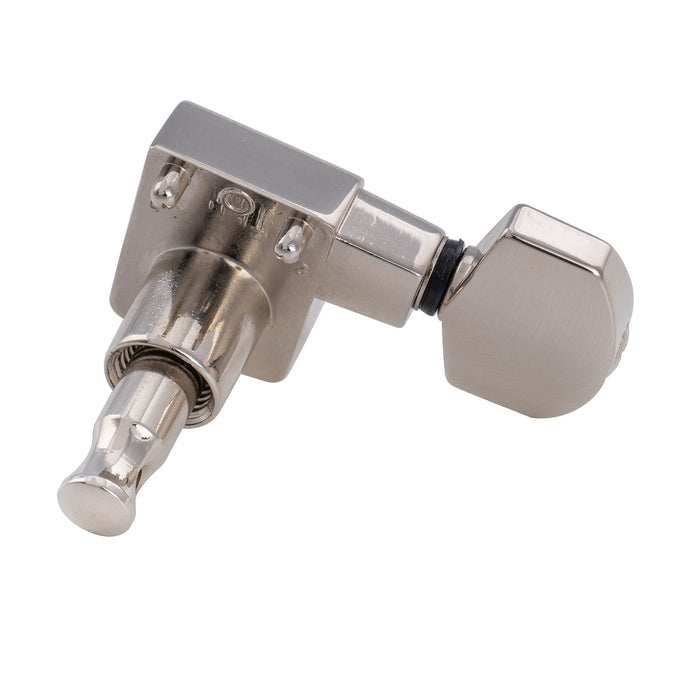 Musiclily Pro R18K-19 Single 18:1 Ratio 2-Pin Full Sealed Guitar Tuner Treble Side 19mm Post Machine Head Tuning Peg Key with Hex Button for Fender Strat Tele Style Electric Guitar