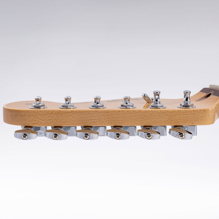 Musiclily Pro R18K-20 6-in-line 18:1 Ratio 2-Pin Full Sealed Staggered Guitar Tuners Machine Heads Tuning Pegs Keys with Hex Button for Fender Strat Tele Style Electric Guitar