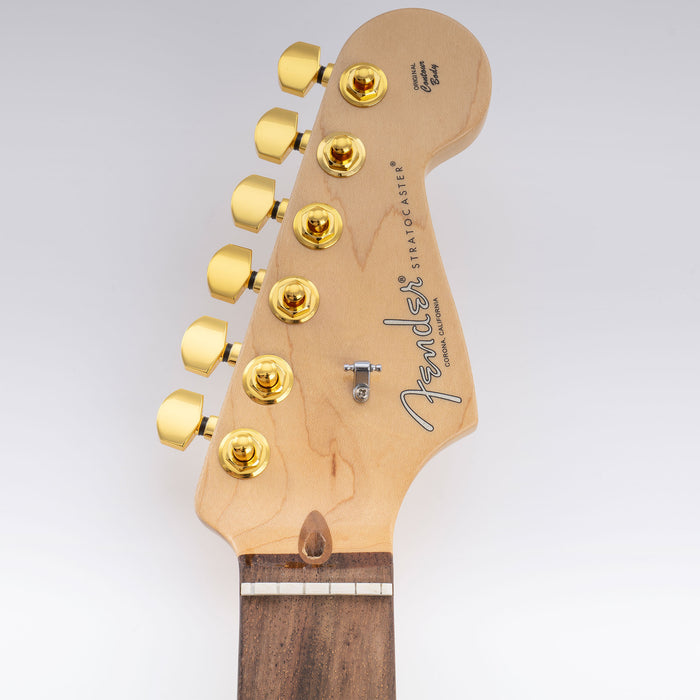 Musiclily Pro R18K-20 Single 18:1 Ratio 2-Pin Full Sealed Guitar Tuner Bass Side 19mm Post Machine Head Tuning Peg Key with Hex Button for Fender Strat Tele Style Electric Guitar