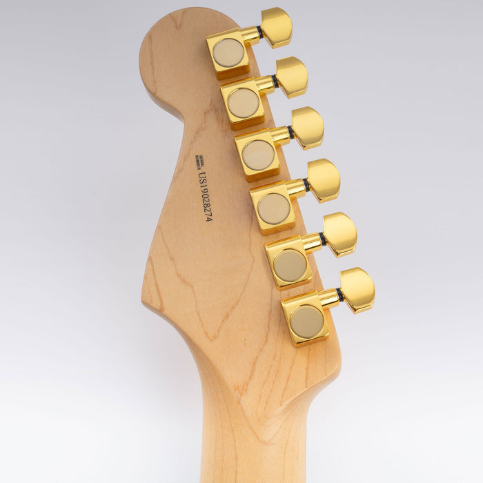 Musiclily Pro R18K-20 Single 18:1 Ratio 2-Pin Full Sealed Guitar Tuner Bass Side 19mm Post Machine Head Tuning Peg Key with Hex Button for Fender Strat Tele Style Electric Guitar