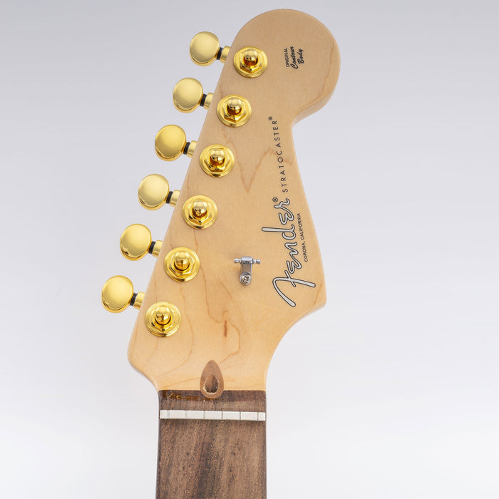 Musiclily Pro R18K-22 Single 18:1 Ratio 2-Pin Full Sealed Guitar Tuner Bass Side 19mm Post Machine Head Tuning Peg Key with Vintage Oval Button for Fender Strat Tele Style Electric Guitar