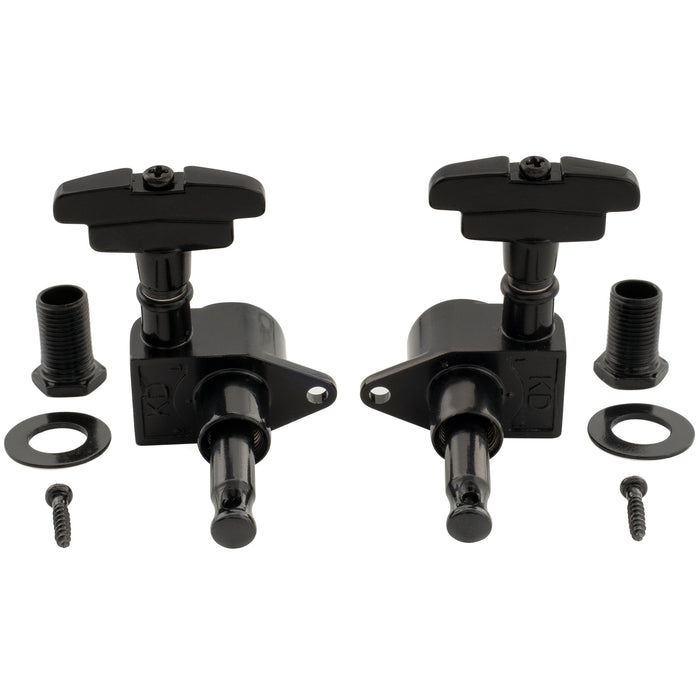 Musiclily Pro R18K-23 3R3L 18:1 Ratio Full Sealed Machine Heads Tuners Tuning Pegs Keys with GR-Style Button for Acoustic Electric Guitar