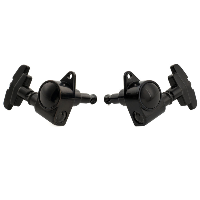 Musiclily Pro R18K-23 3R3L 18:1 Ratio Full Sealed Machine Heads Tuners Tuning Pegs Keys with GR-Style Button for Acoustic Electric Guitar