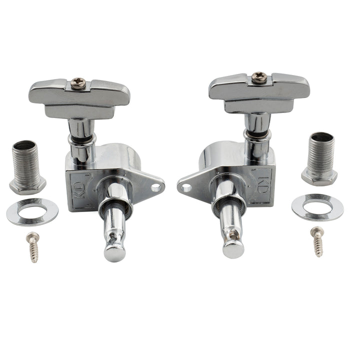 Musiclily Pro R18K-23 3R3L 18:1 Ratio Full Sealed Machine Heads Tuners Tuning Pegs Keys with GR-Style Button for Acoustic Electric Guitar