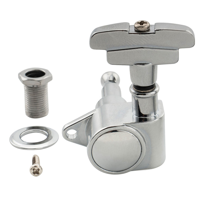 Musiclily Pro R18K-23 Single 18:1 Ratio Full Sealed Machine Head Treble Side Tuner Tuning Peg Key with GR-Style Button for Acoustic Electric Guitar