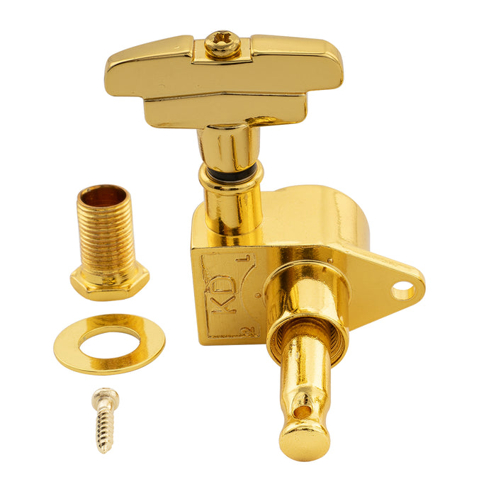 Musiclily Pro R18K-23 Single 18:1 Ratio Full Sealed Machine Head Treble Side Tuner Tuning Peg Key with GR-Style Button for Acoustic Electric Guitar