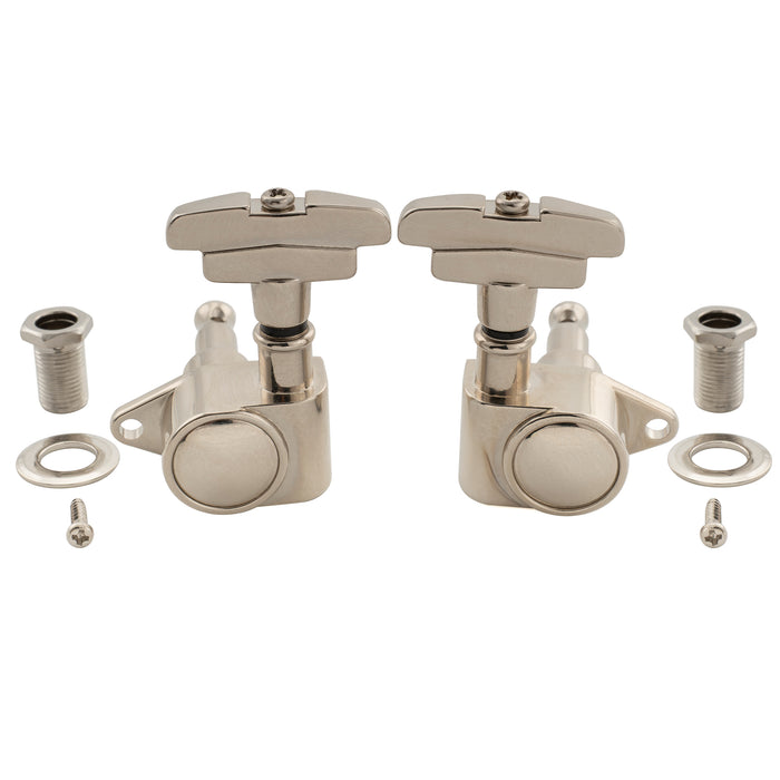 Musiclily Pro R18K-23 3R3L 18:1 Ratio Full Sealed Machine Heads Tuners Tuning Pegs Keys with GR-Style Button for Acoustic Electric Guitar
