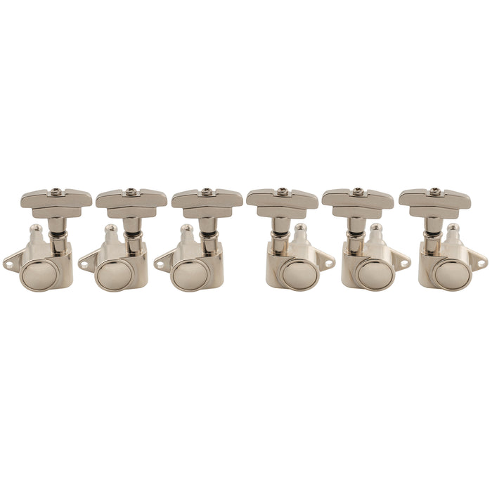 Musiclily Pro R18K-23 3R3L 18:1 Ratio Full Sealed Machine Heads Tuners Tuning Pegs Keys with GR-Style Button for Acoustic Electric Guitar