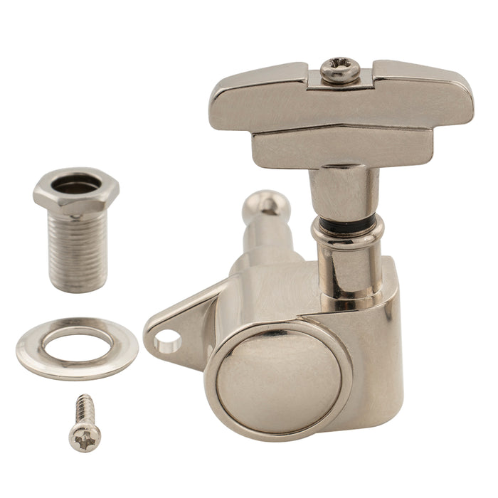 Musiclily Pro R18K-23 Single 18:1 Ratio Full Sealed Machine Head Treble Side Tuner Tuning Peg Key with GR-Style Button for Acoustic Electric Guitar