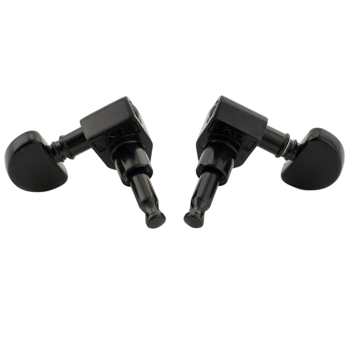 Musiclily Pro R18K-24 3R3L 18:1 Ratio Full Sealed Machine Heads Tuners Tuning Pegs Keys with Half Moon Button for Acoustic Electric Guitar