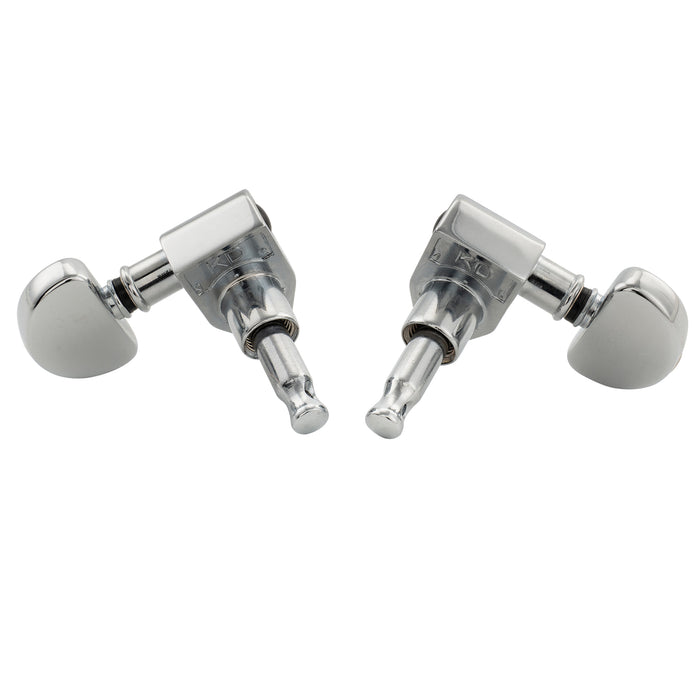 Musiclily Pro R18K-24 3R3L 18:1 Ratio Full Sealed Machine Heads Tuners Tuning Pegs Keys with Half Moon Button for Acoustic Electric Guitar