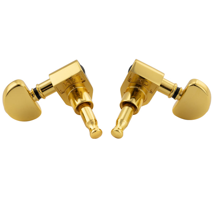 Musiclily Pro R18K-24 3R3L 18:1 Ratio Full Sealed Machine Heads Tuners Tuning Pegs Keys with Half Moon Button for Acoustic Electric Guitar