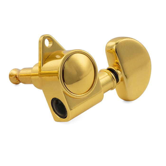 Musiclily Pro R18K-24 Single 18:1 Ratio Full Sealed Machine Head Treble Side Tuner Tuning Peg Key with Half Moon Button for Acoustic Electric Guitar