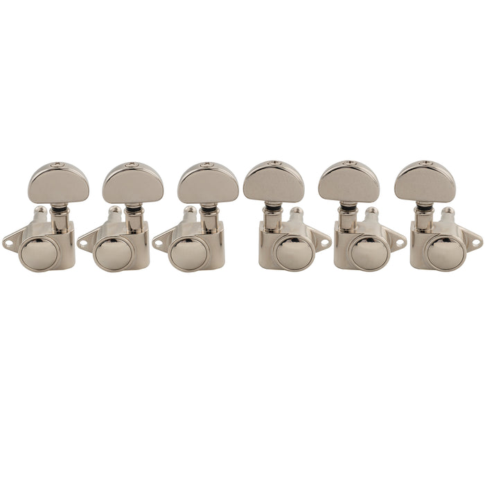 Musiclily Pro R18K-24 3R3L 18:1 Ratio Full Sealed Machine Heads Tuners Tuning Pegs Keys with Half Moon Button for Acoustic Electric Guitar