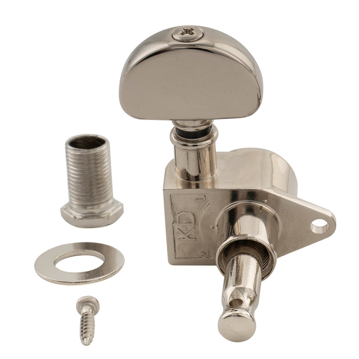 Musiclily Pro R18K-24 Single 18:1 Ratio Full Sealed Machine Head Treble Side Tuner Tuning Peg Key with Half Moon Button for Acoustic Electric Guitar