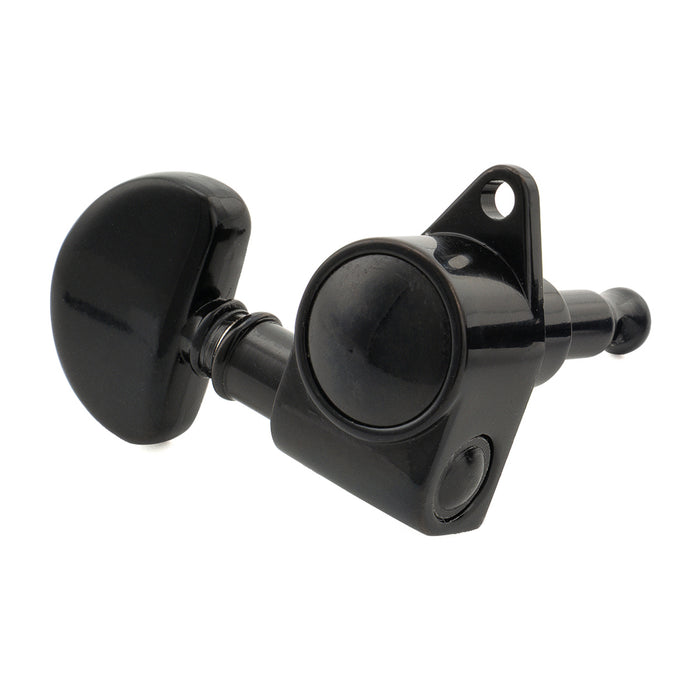 Musiclily Pro R18K-24 Single 18:1 Ratio Full Sealed Machine Head Bass Side Tuner Tuning Peg Key with Half Moon Button for Acoustic Electric Guitar