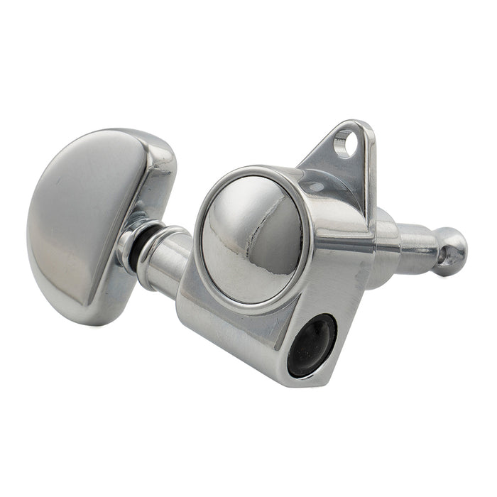 Musiclily Pro R18K-24 Single 18:1 Ratio Full Sealed Machine Head Bass Side Tuner Tuning Peg Key with Half Moon Button for Acoustic Electric Guitar