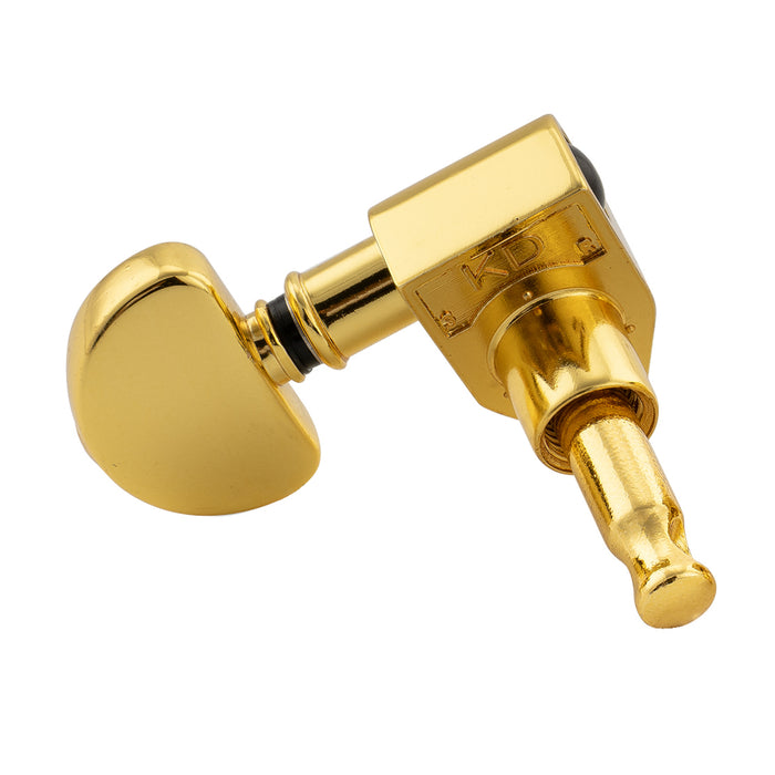 Musiclily Pro R18K-24 Single 18:1 Ratio Full Sealed Machine Head Bass Side Tuner Tuning Peg Key with Half Moon Button for Acoustic Electric Guitar