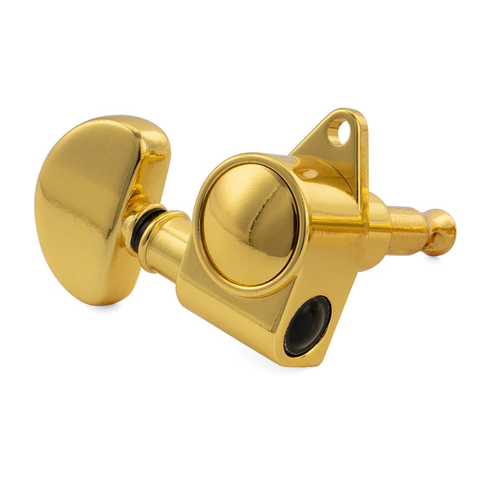 Musiclily Pro R18K-24 Single 18:1 Ratio Full Sealed Machine Head Bass Side Tuner Tuning Peg Key with Half Moon Button for Acoustic Electric Guitar