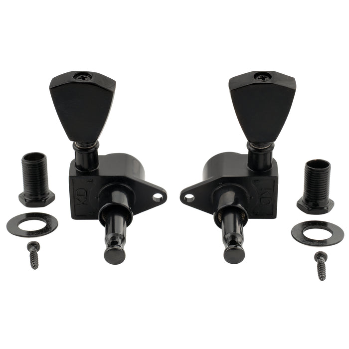 Musiclily Pro R18K-25 3R3L 18:1 Ratio Full Sealed Machine Heads Tuners Tuning Pegs Keys with Keystone Button for Acoustic Electric Guitar