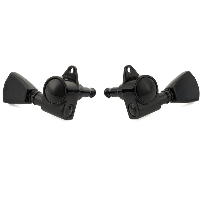 Musiclily Pro R18K-25 3R3L 18:1 Ratio Full Sealed Machine Heads Tuners Tuning Pegs Keys with Keystone Button for Acoustic Electric Guitar