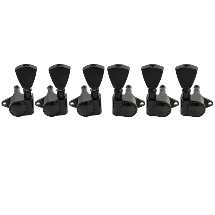 Musiclily Pro R18K-25 3R3L 18:1 Ratio Full Sealed Machine Heads Tuners Tuning Pegs Keys with Keystone Button for Acoustic Electric Guitar