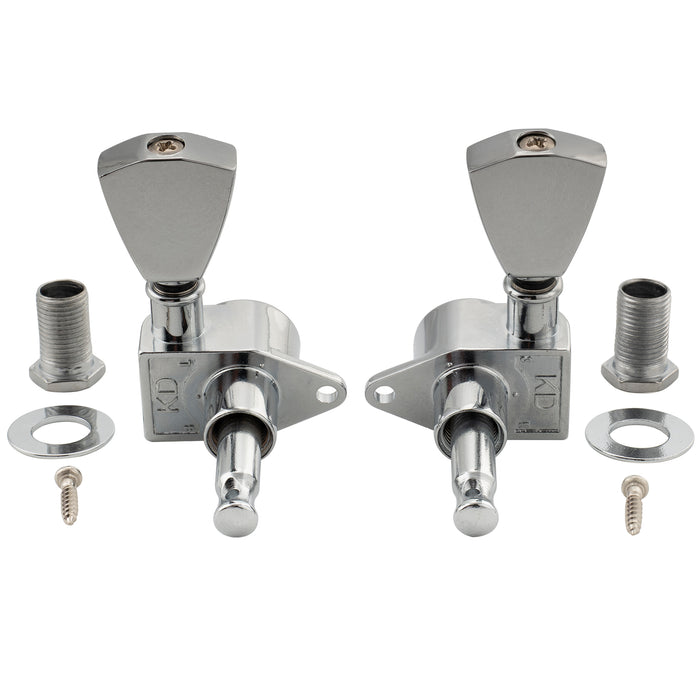 Musiclily Pro R18K-25 3R3L 18:1 Ratio Full Sealed Machine Heads Tuners Tuning Pegs Keys with Keystone Button for Acoustic Electric Guitar