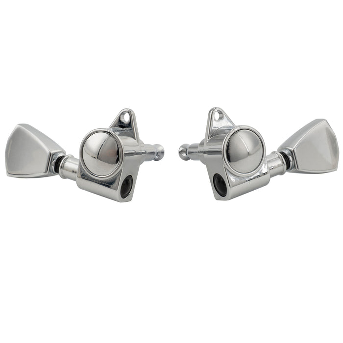 Musiclily Pro R18K-25 3R3L 18:1 Ratio Full Sealed Machine Heads Tuners Tuning Pegs Keys with Keystone Button for Acoustic Electric Guitar