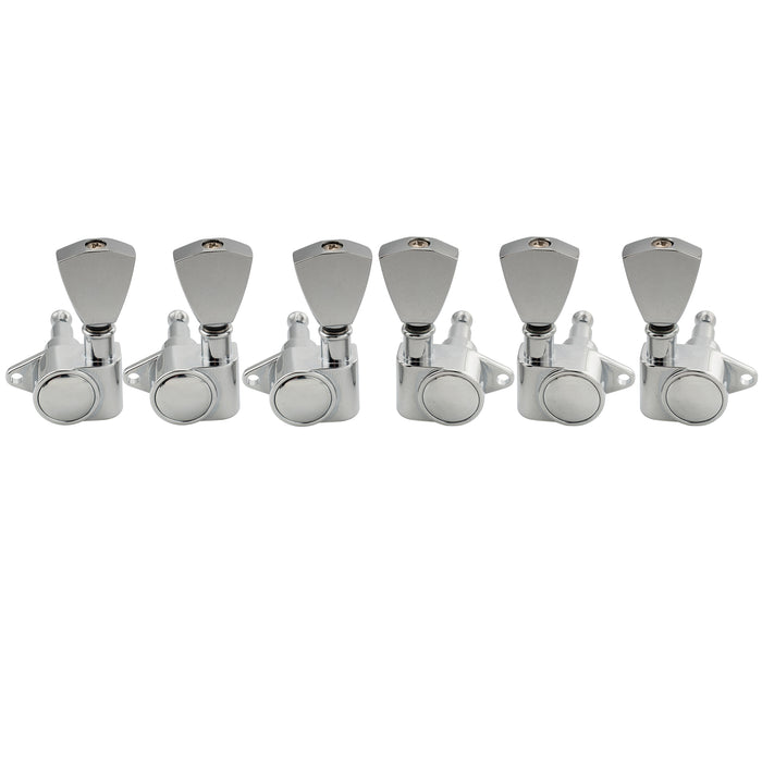 Musiclily Pro R18K-25 3R3L 18:1 Ratio Full Sealed Machine Heads Tuners Tuning Pegs Keys with Keystone Button for Acoustic Electric Guitar