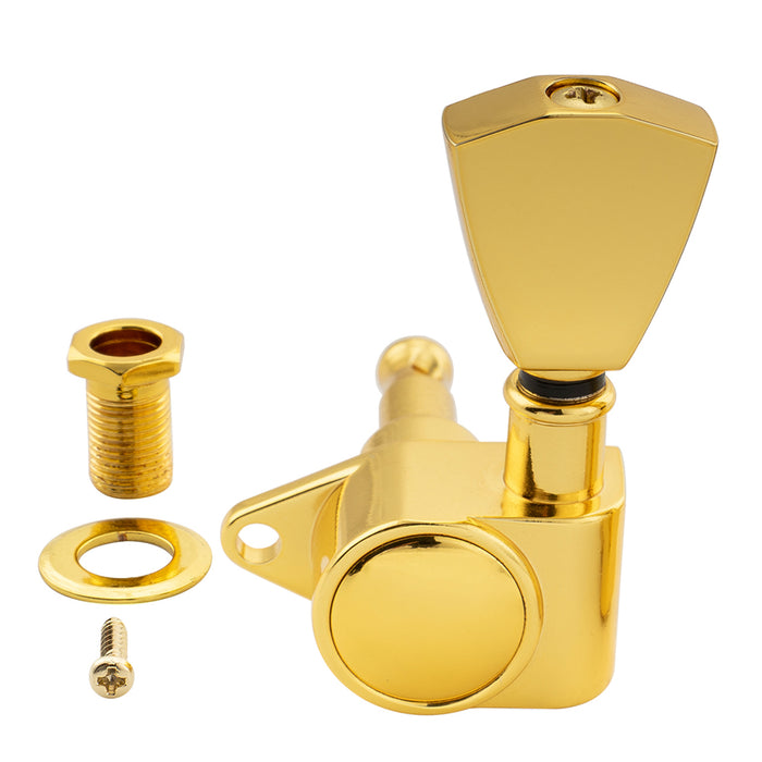 Musiclily Pro R18K Single 18:1 Ratio Full Sealed Machine Head Treble Side Tuner Tuning Peg Key with Keystone Button for Acoustic Electric Guitar