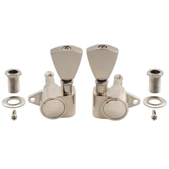 Musiclily Pro R18K-25 3R3L 18:1 Ratio Full Sealed Machine Heads Tuners Tuning Pegs Keys with Keystone Button for Acoustic Electric Guitar