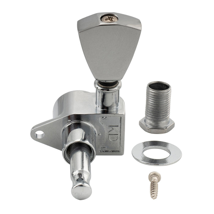 Musiclily Pro R18K Single 18:1 Ratio Full Sealed Machine Head Bass Side Tuner Tuning Peg Key with Keystone Button for Acoustic Electric Guitar
